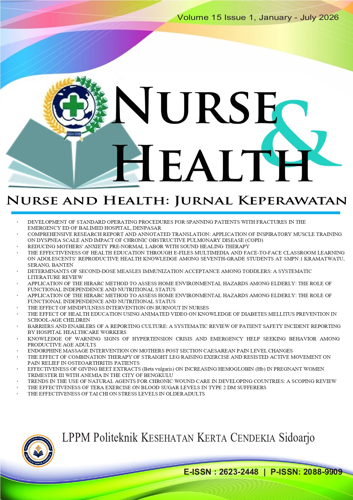 					View Vol. 15 No. 1 (2026): Nurse and Health: Jurnal Keperawatan
				